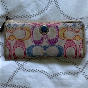 coach colorful wallet